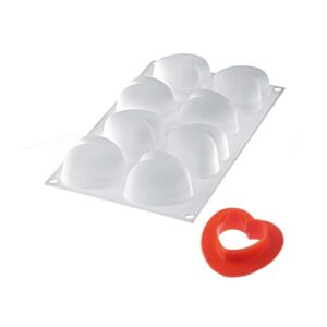 Molde de silicona para realizar románticas mono porciones en forma de corazón. Cada cavidad del molde está dotada de un borde especial que permite obtener mignon de forma redonda. AMORINI se presta para preparaciones cocidas, dada su resistencia a temperaturas que varían entre los -60° y los 230°.